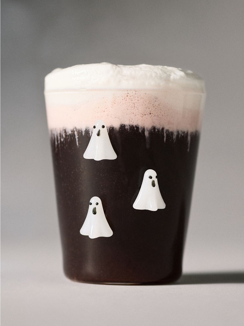 Anthropologie White Ghost Glass Stickers - Halloween Drink Décor